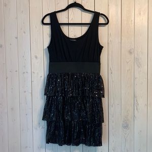 Sequins Dress, Black, L